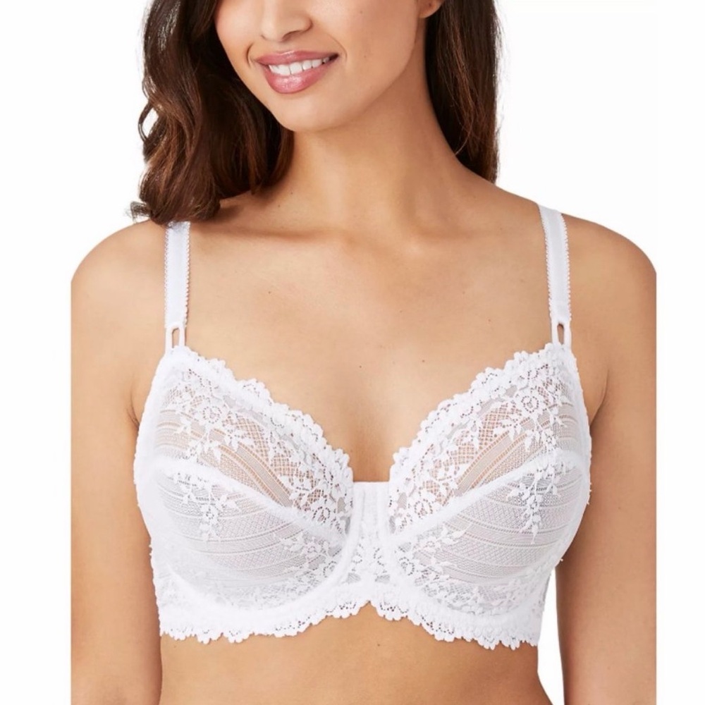 Wacoal Embrace Lace Delicious White Underwire Bra Style 65191 Sz 40D NWOT